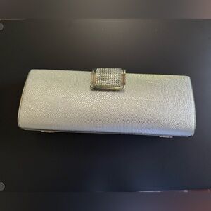 Chic Silver Evening Clutch